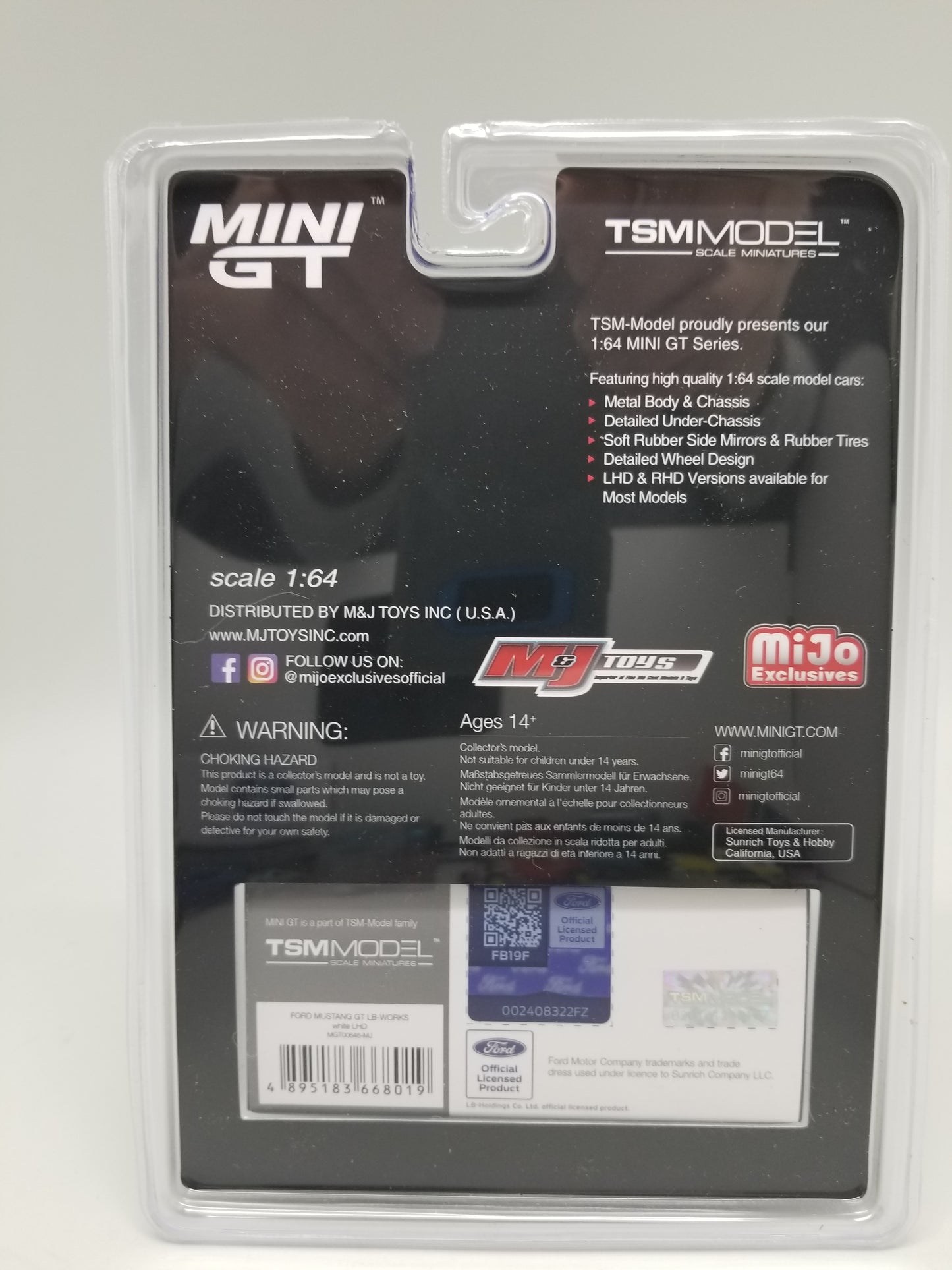 Mini GT 0646 - LB Works Ford Mustang GT - White/Blue