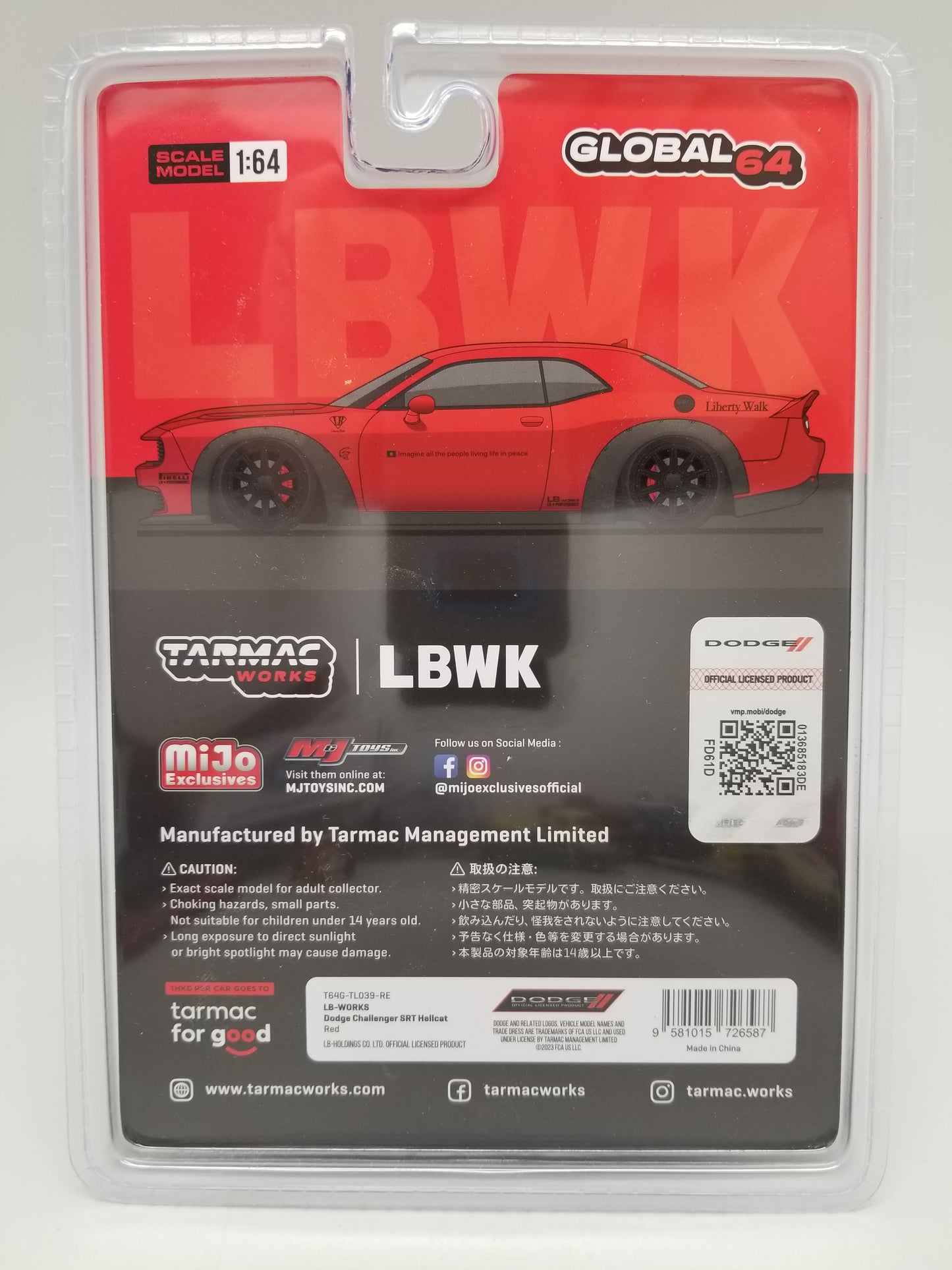 Tarmac Works - Dodge Challenger SRT Hellcat - LBWK
