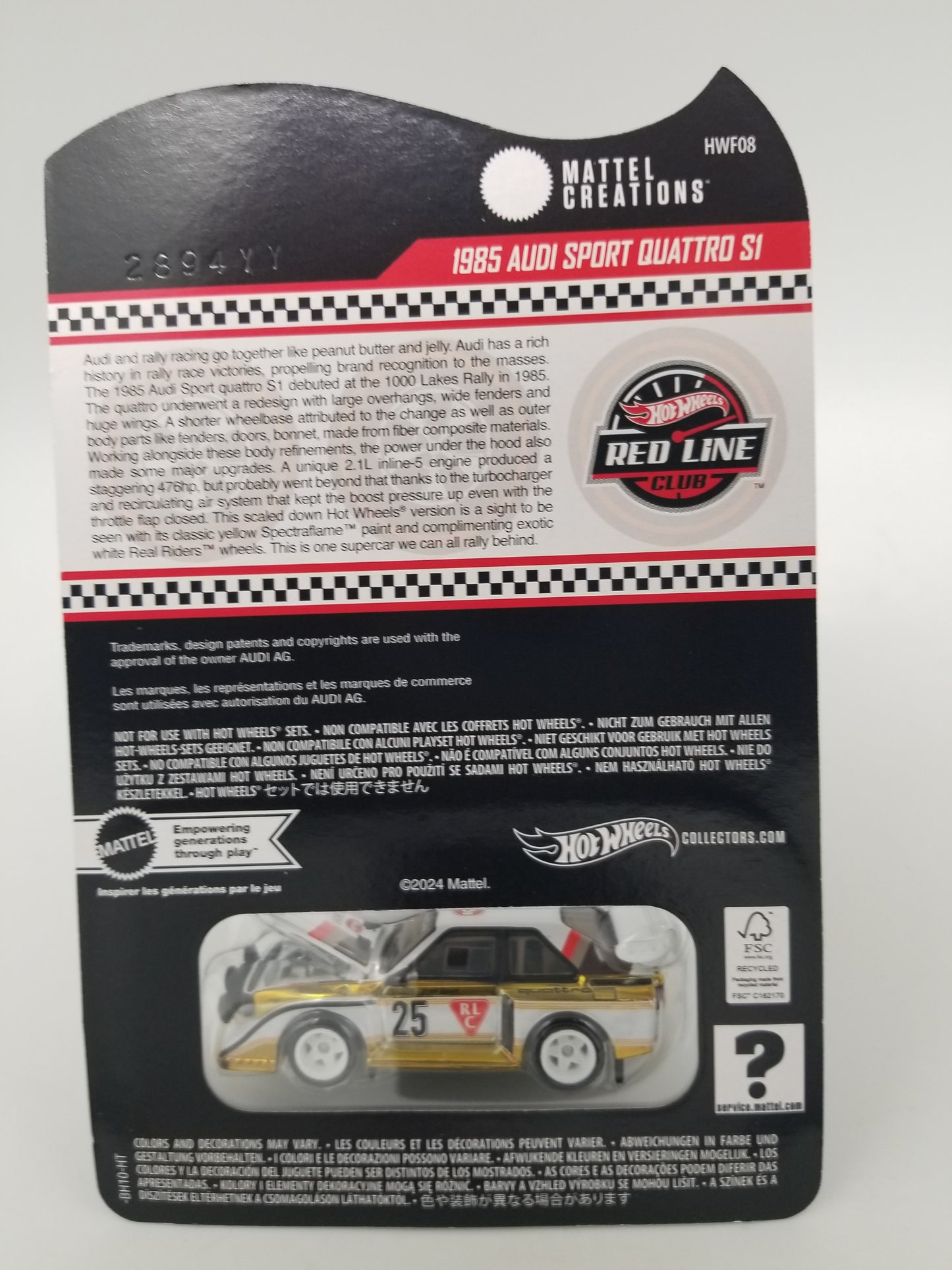 Hot Wheels RLC 1985 Audi Sport Quattro SI