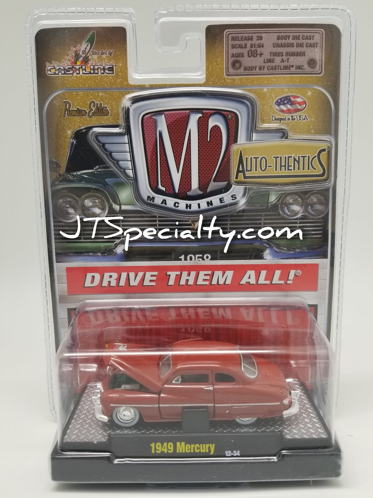 M2 1949 Mercury - Red - Auto-Thentics