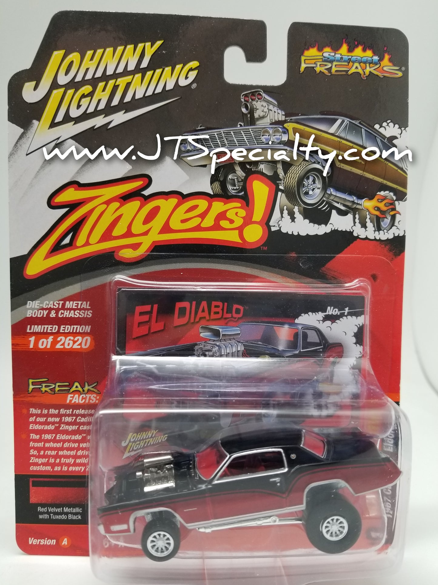 JL ZINGERS! 1967 Cadillac Eldorado - Black/Red - Street Freaks