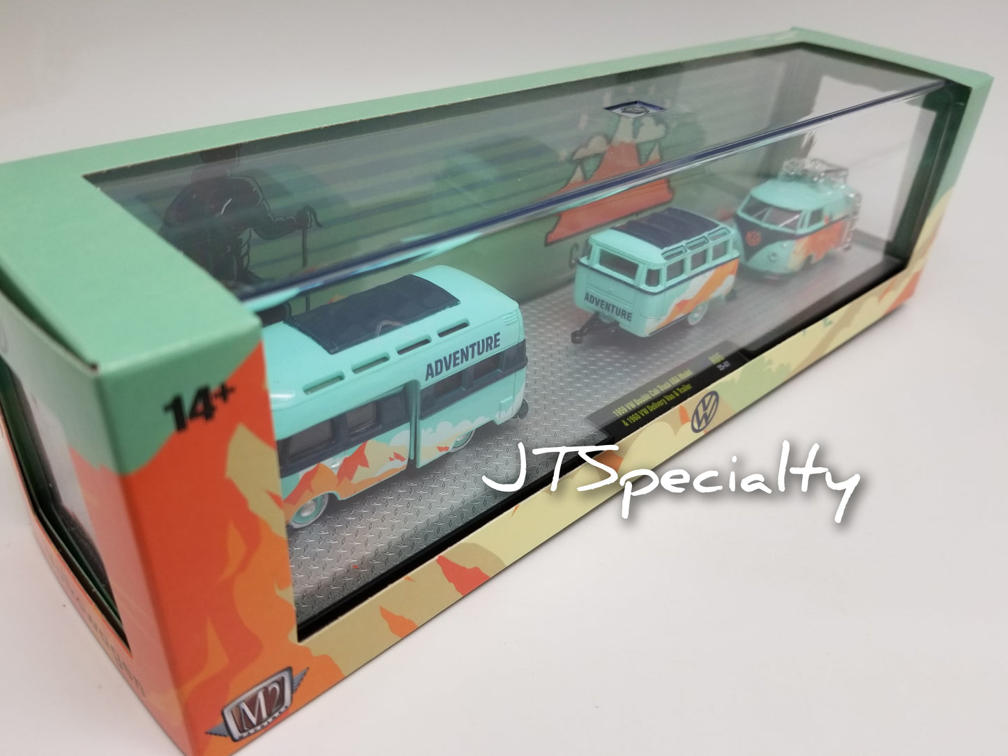 M2 1958 VW Double Cab Truck & 1968 Delivery Van & Trailer - Auto Hauler