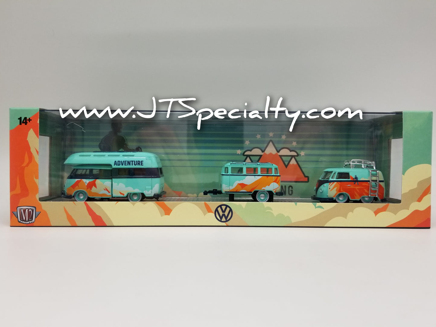 M2 1958 VW Double Cab Truck & 1968 Delivery Van & Trailer - Auto Hauler