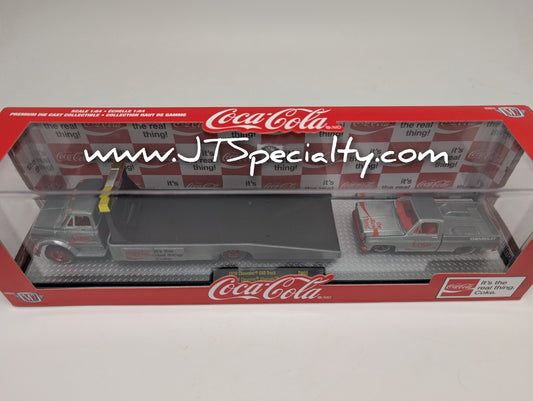 M2 SUPER CHASE 1970 Chevrolet C60 & 1979 Silverado Auto Hauler - Coca-Cola