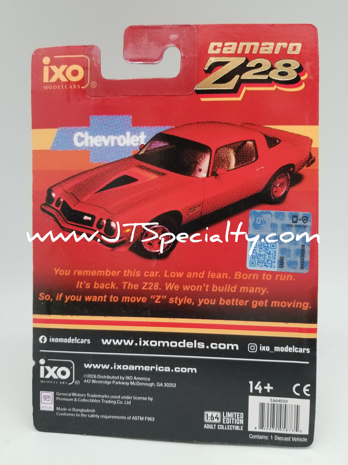 iXO 1977 Chevrolet Camaro Z28 - Light Red