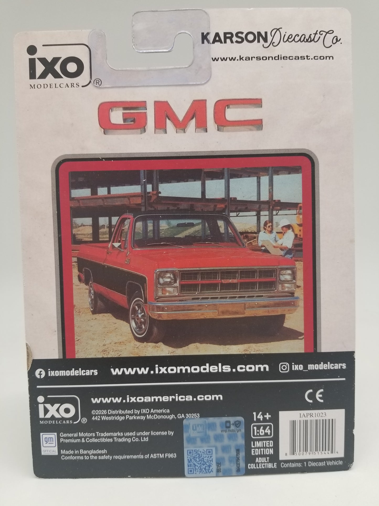iXO CHASE 1980 GMC Sierra K3500 - Red & Black