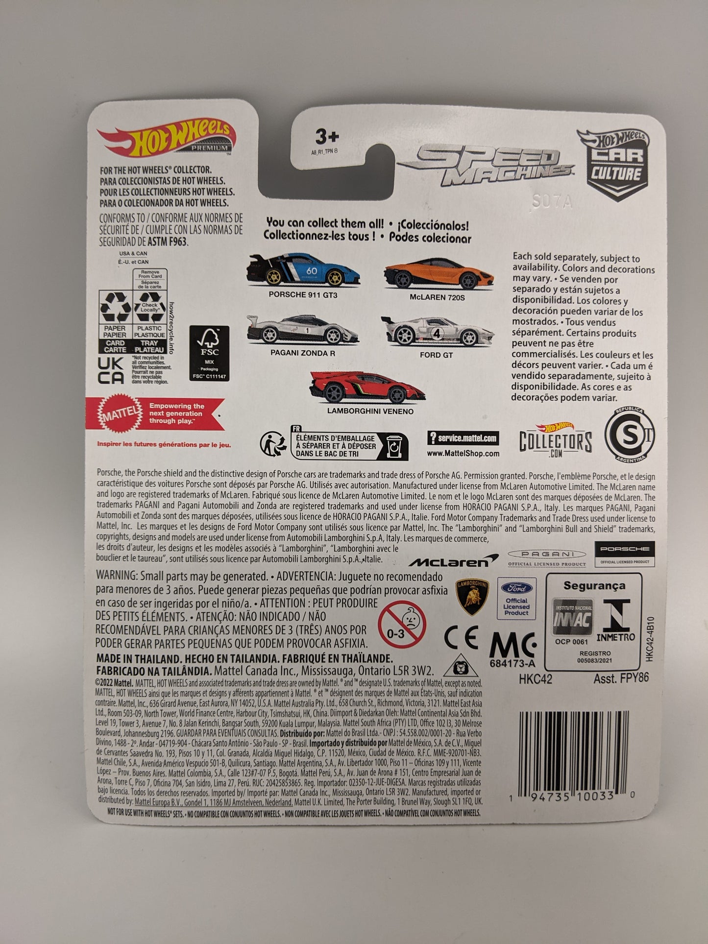 Hot Wheels 2023 Car Culture SPEED MACHINES - PAGANI ZONDA R