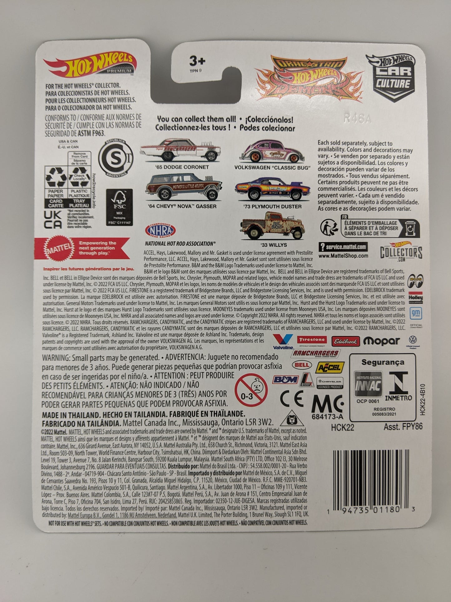 Hot Wheels Car Culture Drag Demons '73 Plymouth Duster - Last Stand