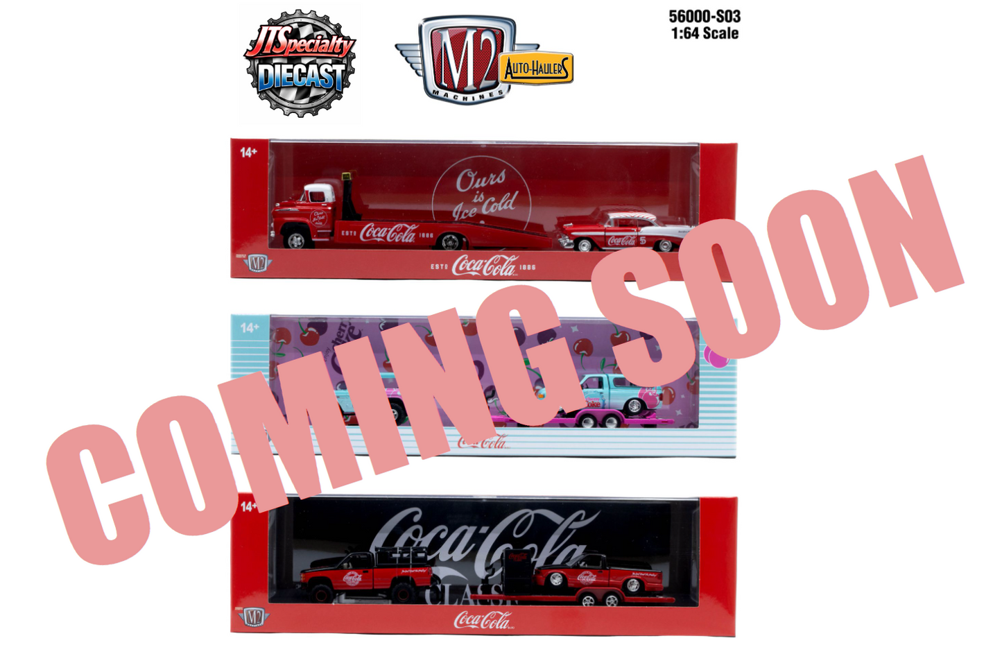 M2 56000-S03 Set of 3 - Coca~Cola Auto Hauler