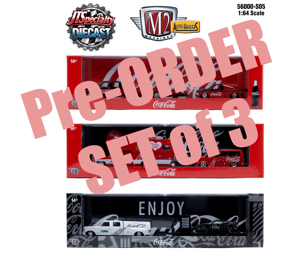 M2 56000-S05 Set of 3 - Coca~Cola Auto Hauler