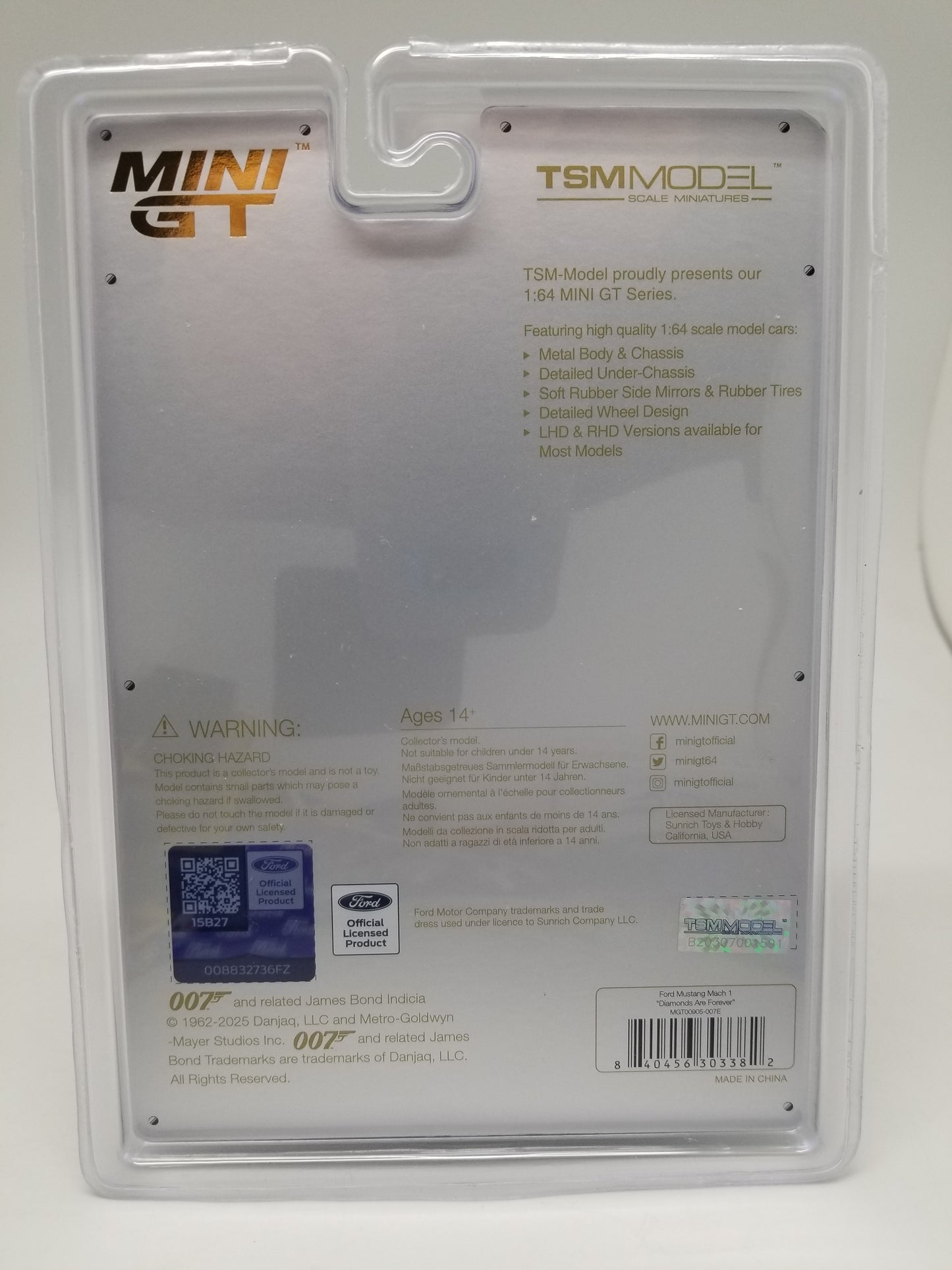 Mini GT 0905 007 Ford Mustang Mach 1 - Diamonds Are Forever