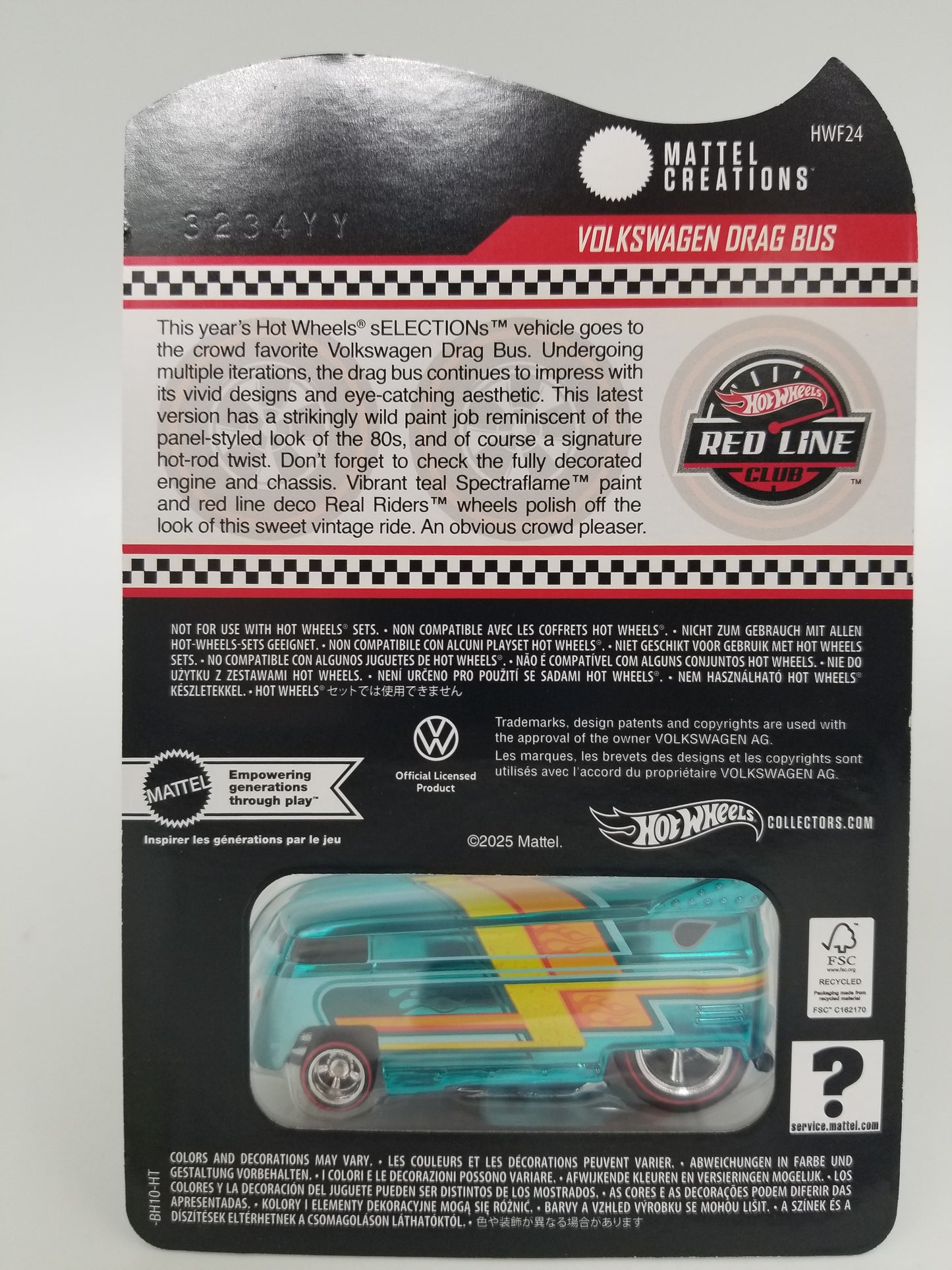 Hot Wheels RLC 2024 sELECTIONs Car Volkswagen Drag Bus