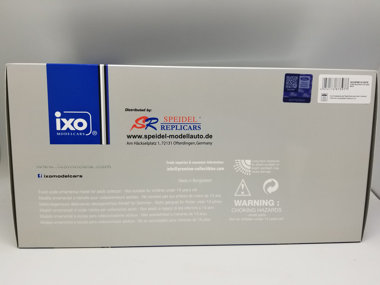 iXO 2025 Ford Mustang GTD 1:18 scale - Black