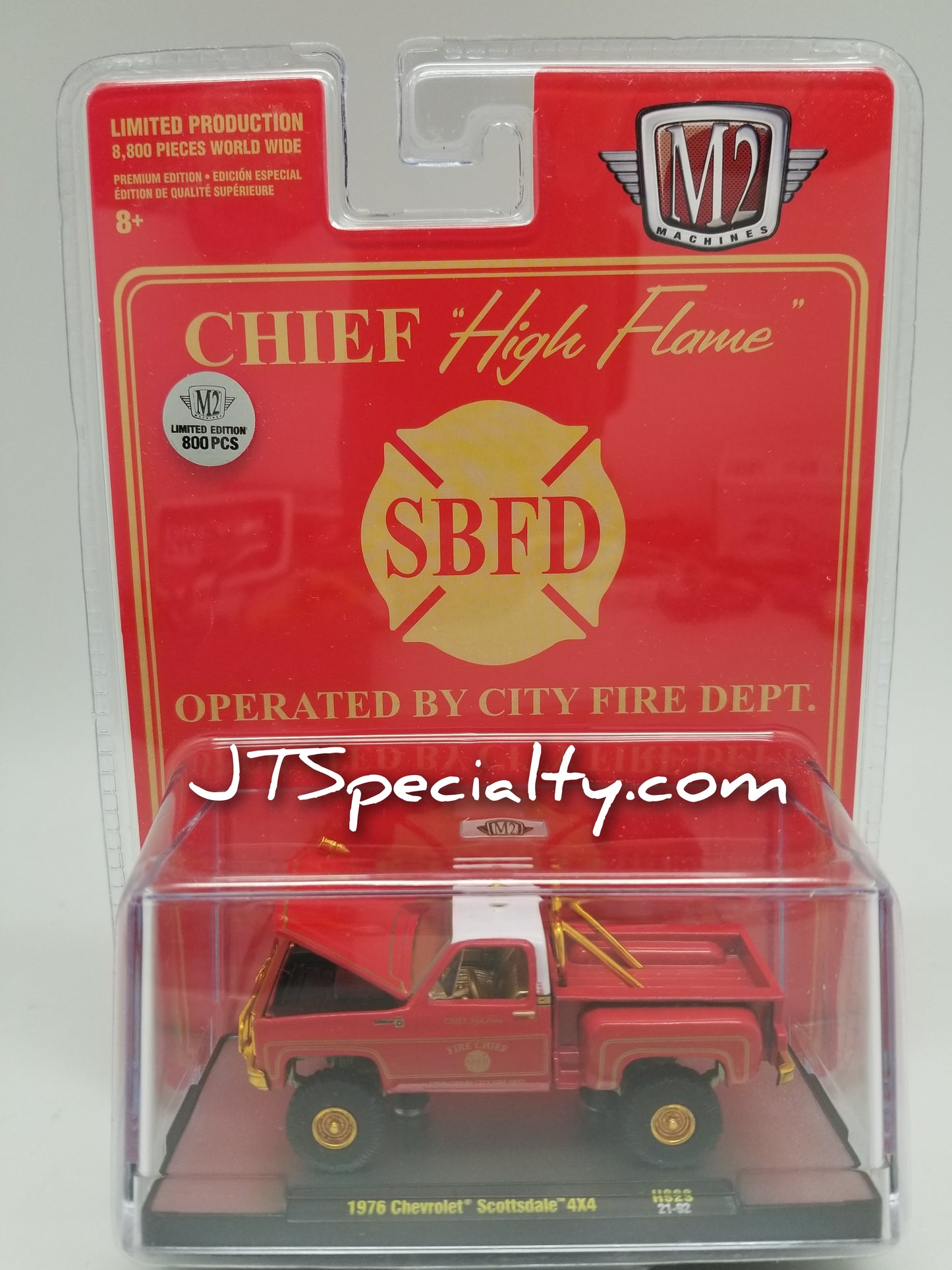 M2 CHASE 1976 Chevrolet Scottsdale 4x4 - Chief "High Flame" SBFD