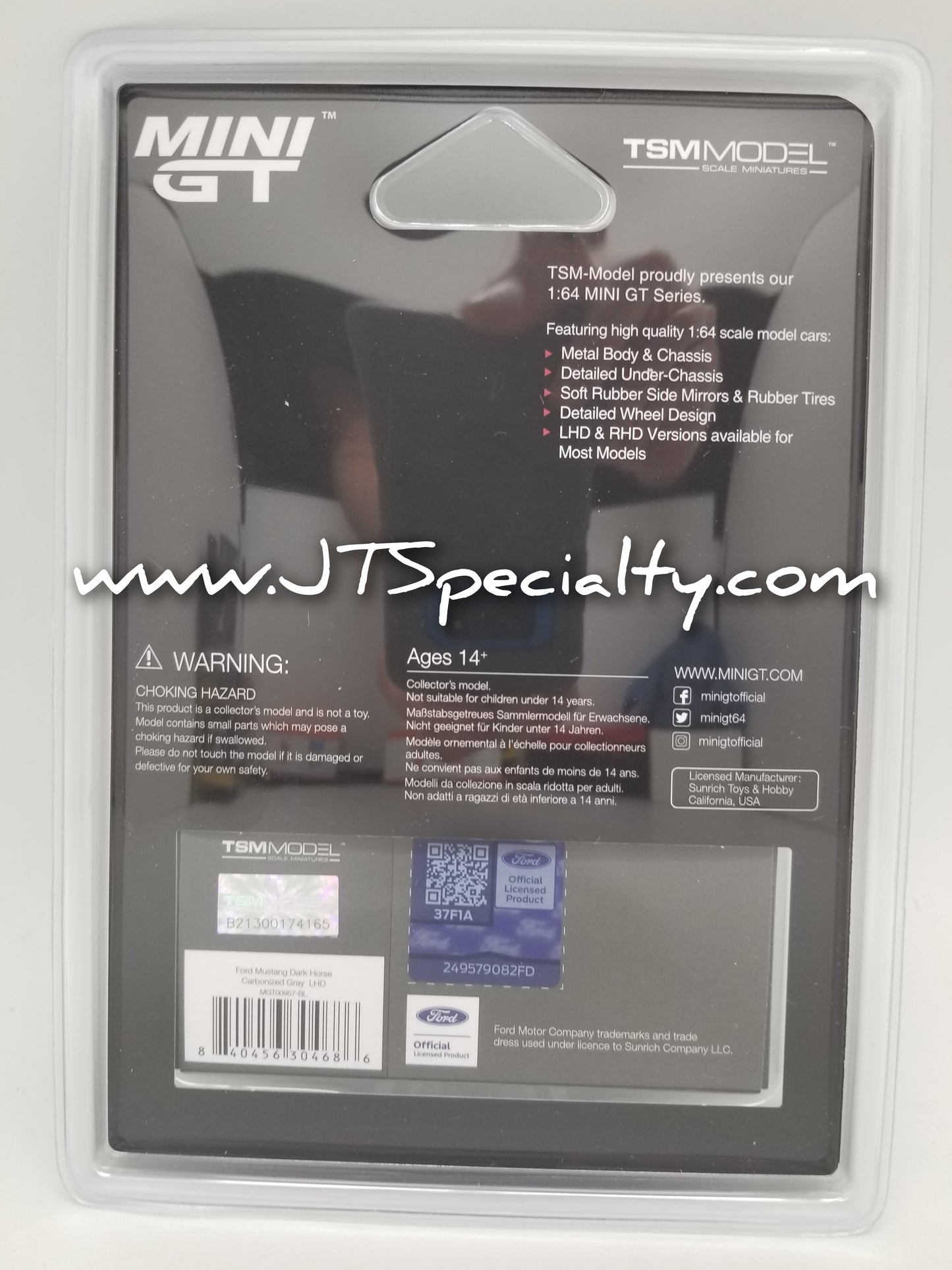 Mini GT 0957 Ford Mustang Dark Horse - Carbonized Gray