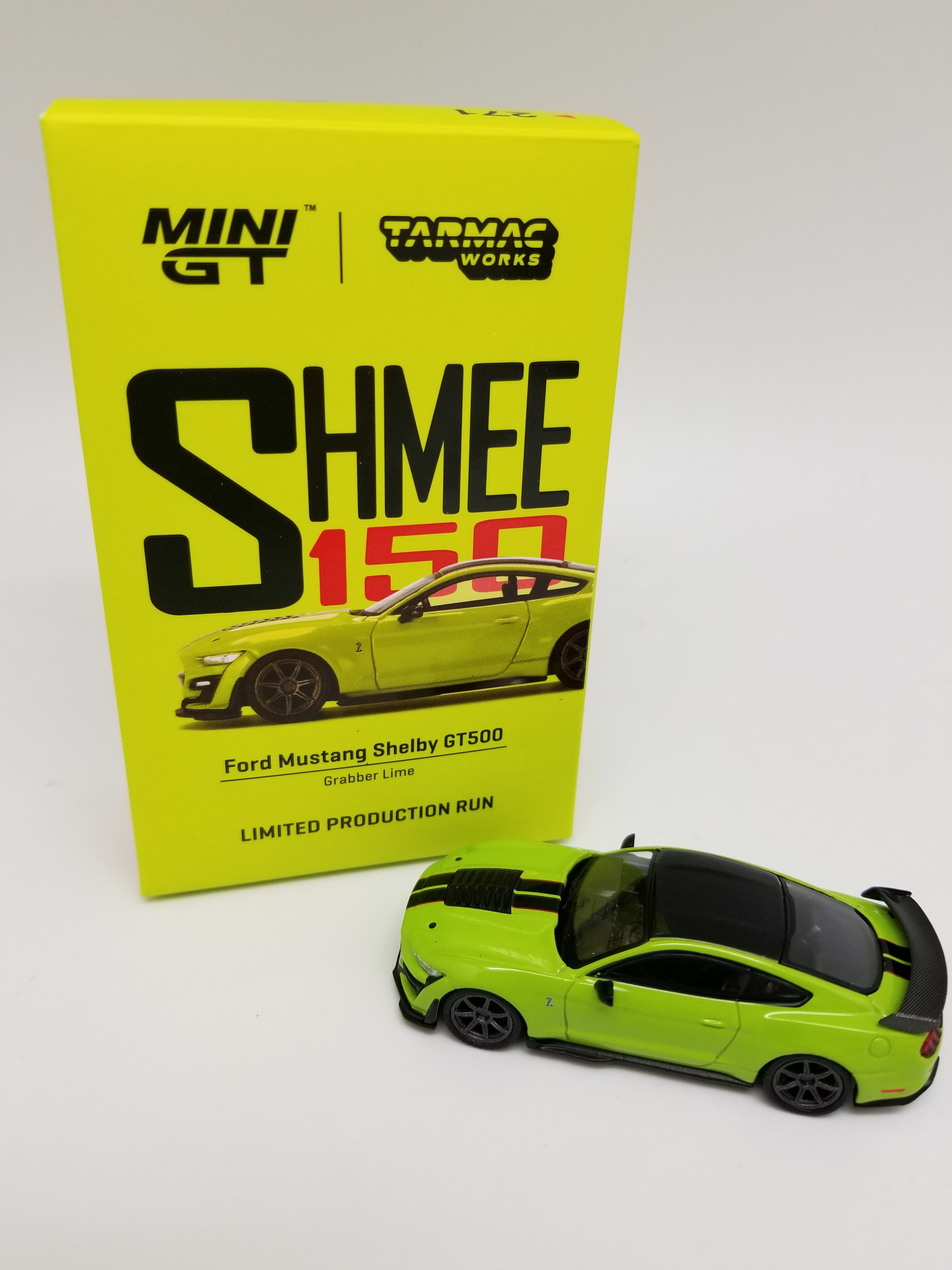 Mini GT 0271 - Tarmac Works - SHMEE150 Shelby GT500 - GRABBER LIME 