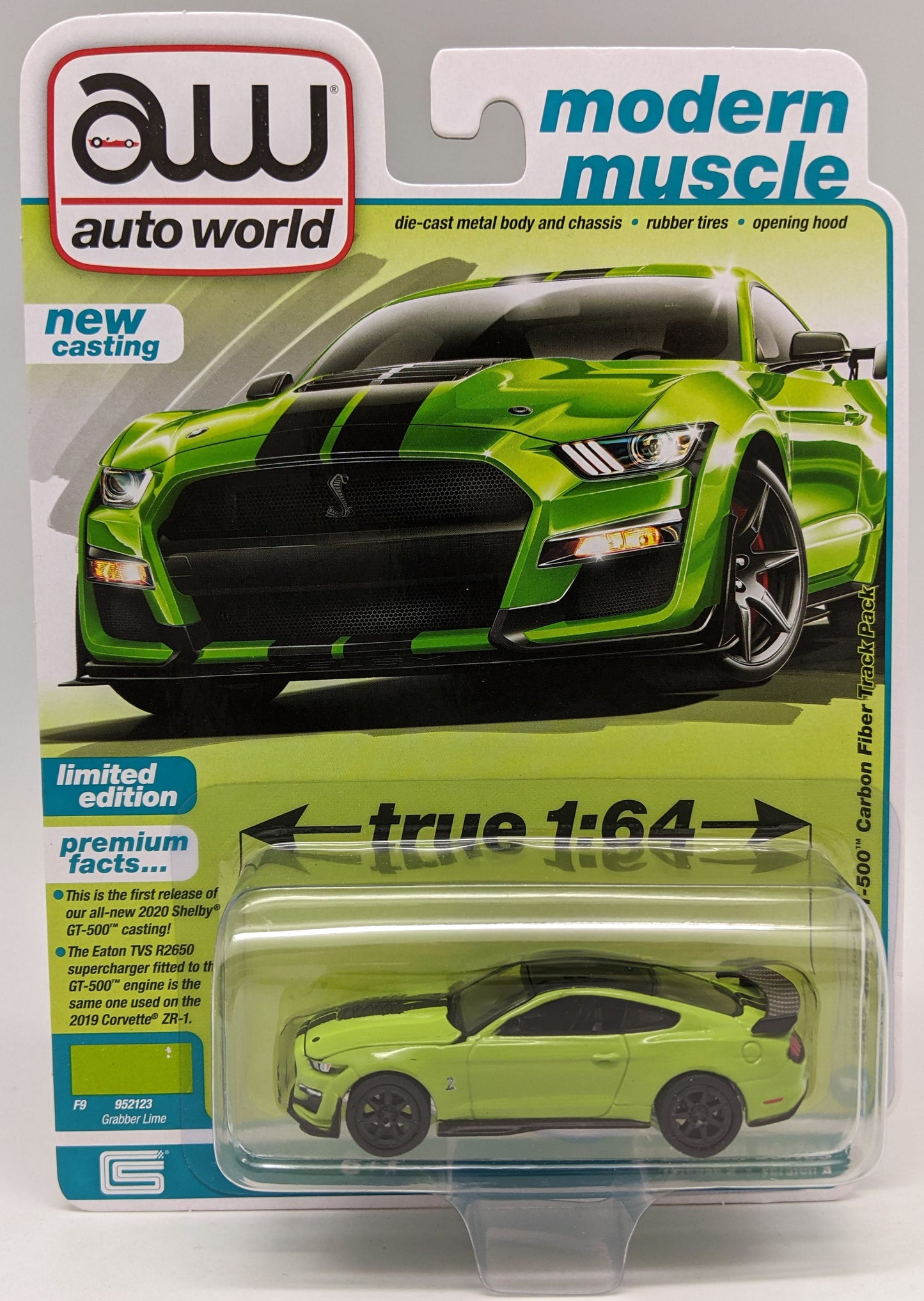 AW 2020 Shelby GT500 Carbon Fiber Track Pack Grabber Green Mustang