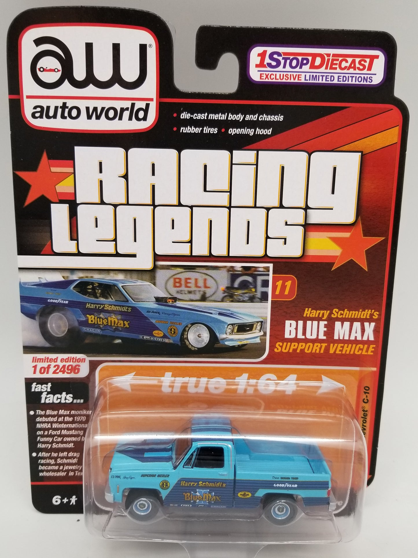 AW 1973 Chevrolet C-10 Support Vehicle - Racing Legends Harry Schmidt's Blue Max