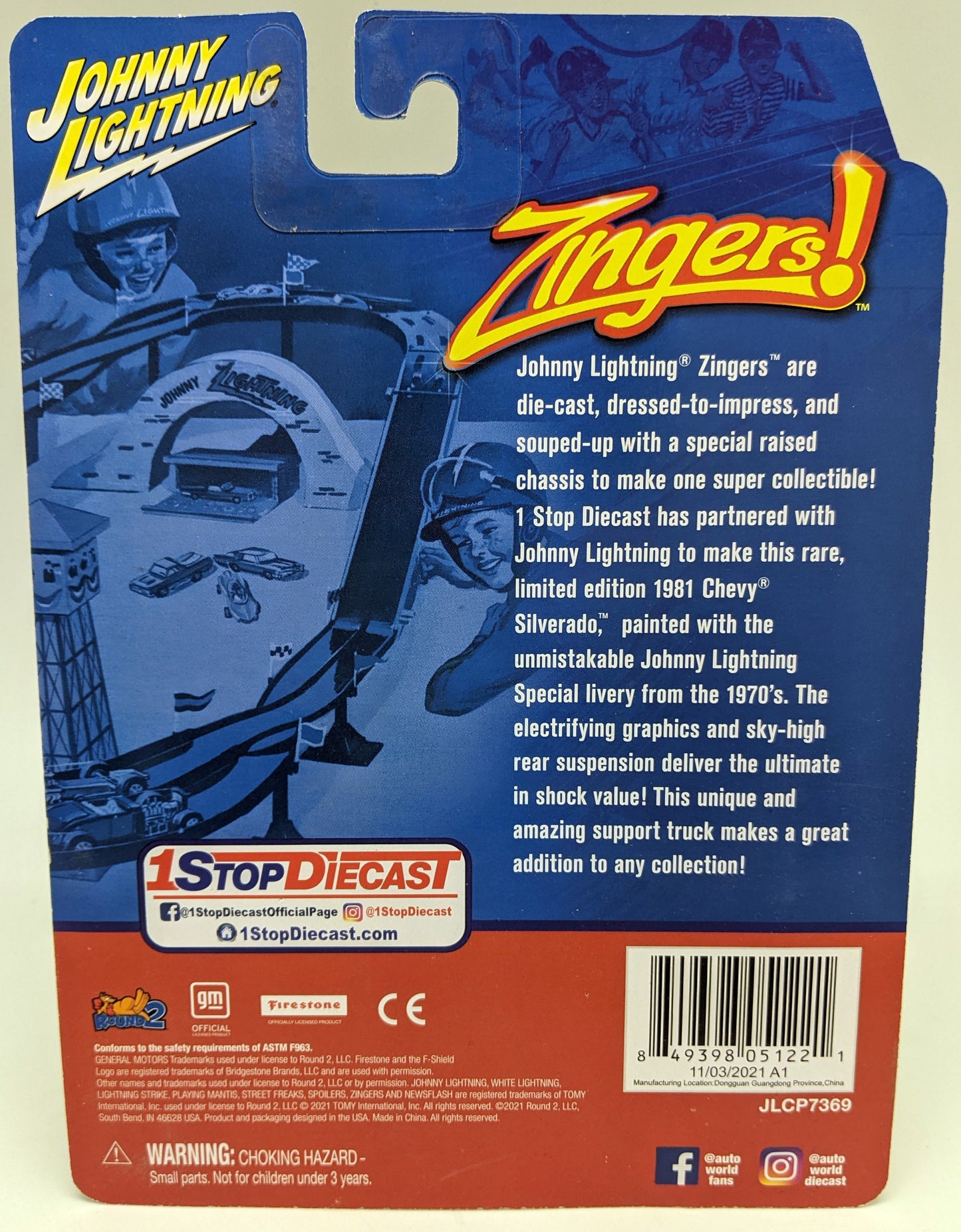 JL ZINGERS! 1981 Chevy Silverado - 1 Stop Diecast Exclusive Racing Icons