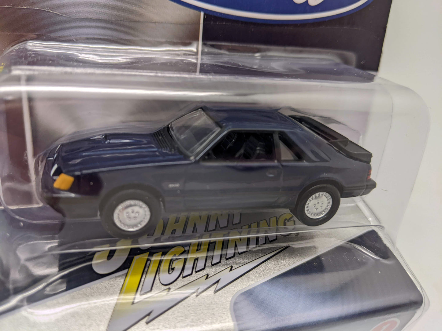 JL 1985 Mustang SVO, Blue, with metal storage tin