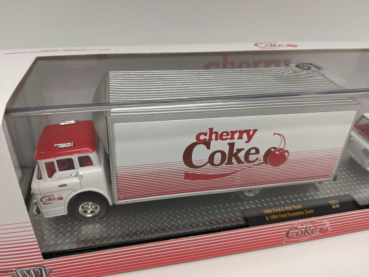 M2 1966 Ford C-950 Truck & 1964 Ford Econoline Truck Cherry Coke Auto Hauler