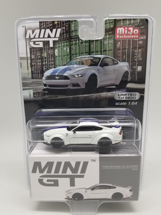 Mini GT 0646 - LB Works Ford Mustang GT - White/Blue
