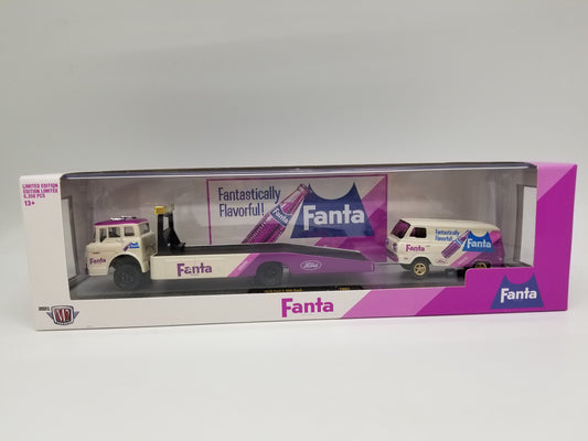 M2 1970 Ford C-600 Truck & 1964 Ford Econoline Delivery Van Gasser Auto Hauler - Fanta