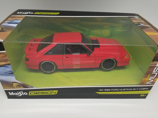 Maisto DESIGN 1:24 Scale - 1993 Ford Mustang SVT COBRA - RED