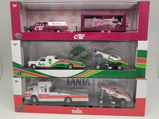 M2 56000-TW30 Coca-Cola Auto Hauler - Set of 3