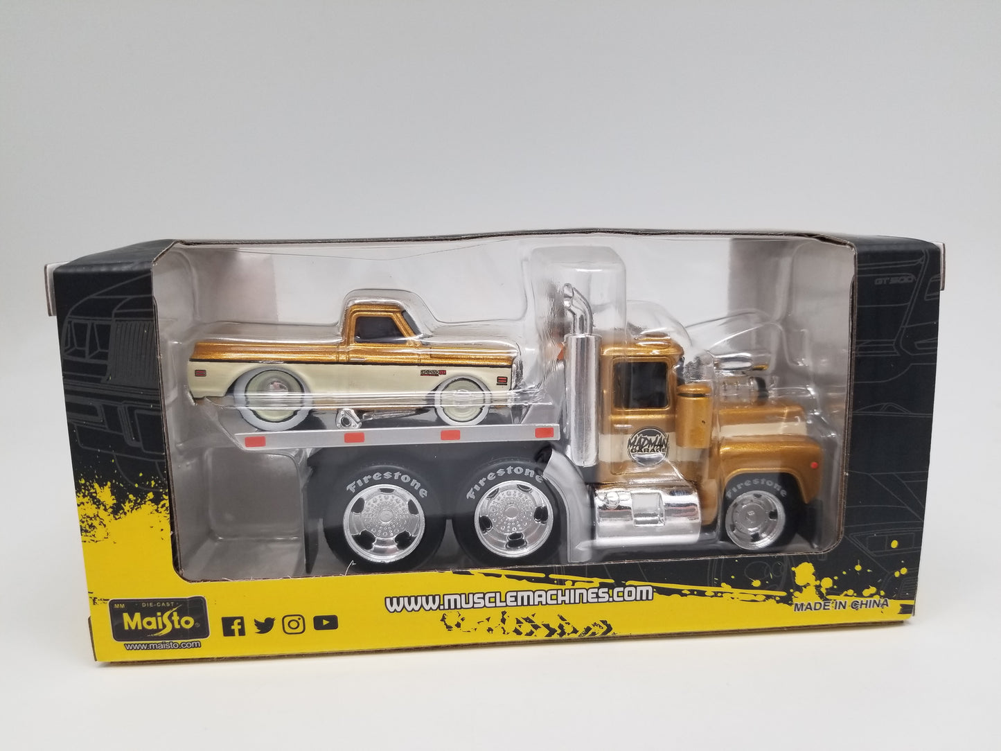 MM #22 - 1980 Mack Flatbed with 1972 Chevrolet C10 Pickup - Copper