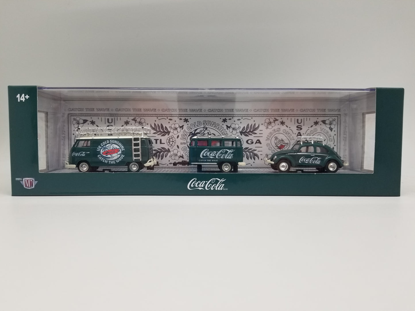 M2 1960 VW Delivery Van & 1953 VW Beetle Deluxe USA Model - Coca-Cola Auto Hauler