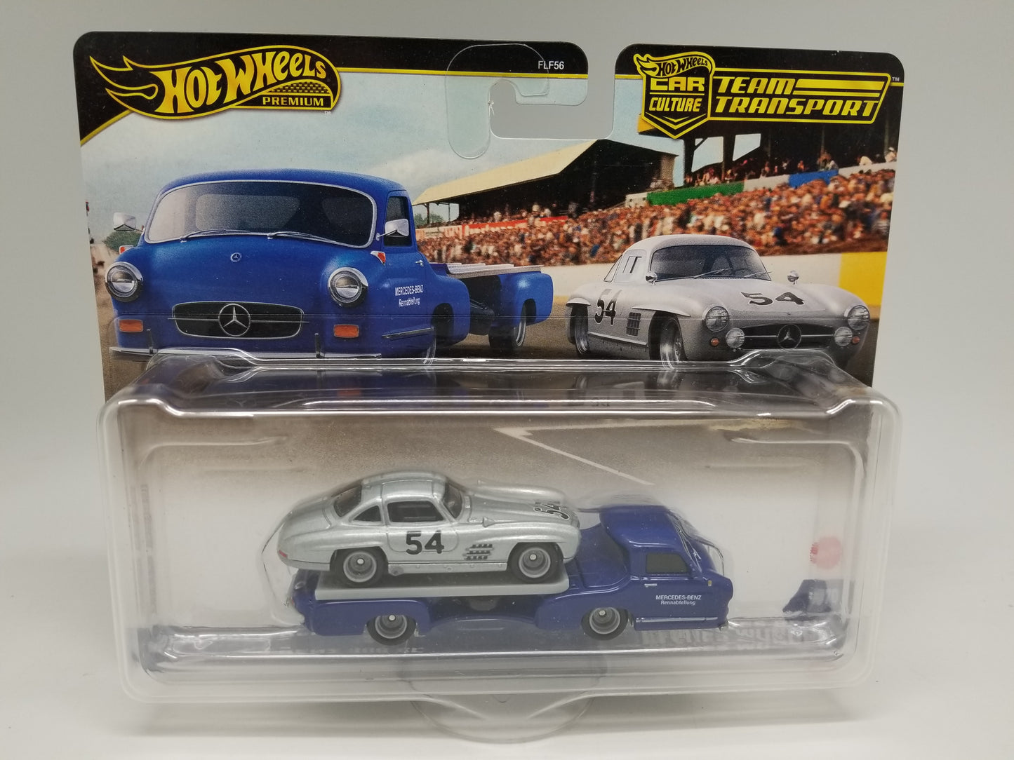 Hot Wheels Mercedes Benz 300 SL & 55 Mercedes Benz Blaues Wunder #70 - Car Culture Team Transport