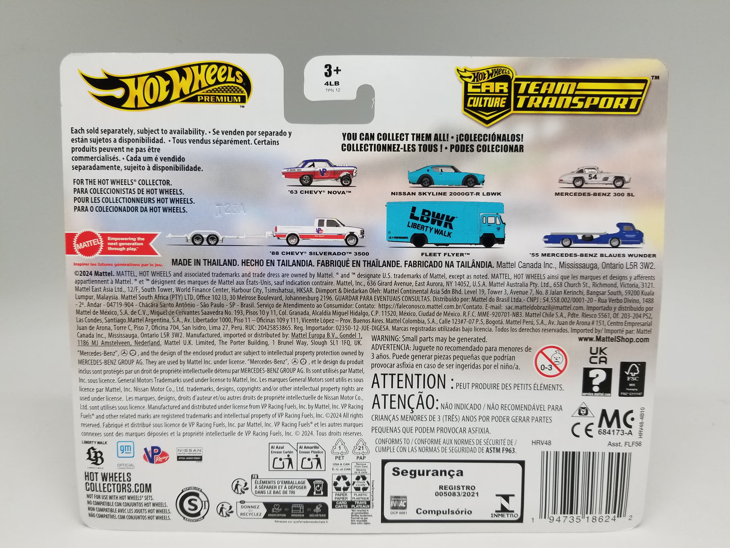 Hot Wheels Mercedes Benz 300 SL & 55 Mercedes Benz Blaues Wunder #70 - Car Culture Team Transport