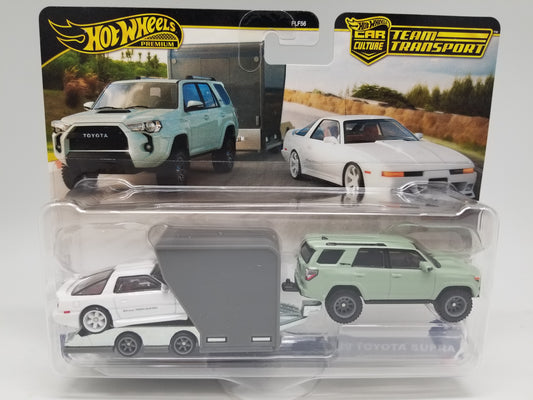 Hot Wheels 18 Toyota 4Runner & 89 Toyota Supra #72 - Car Culture Team Transport