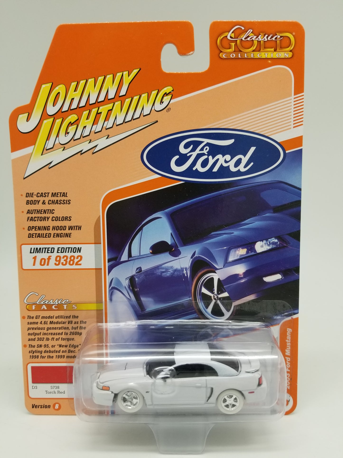 JL CHASE 2003 Ford Mustang - Torch Red - Classic Gold