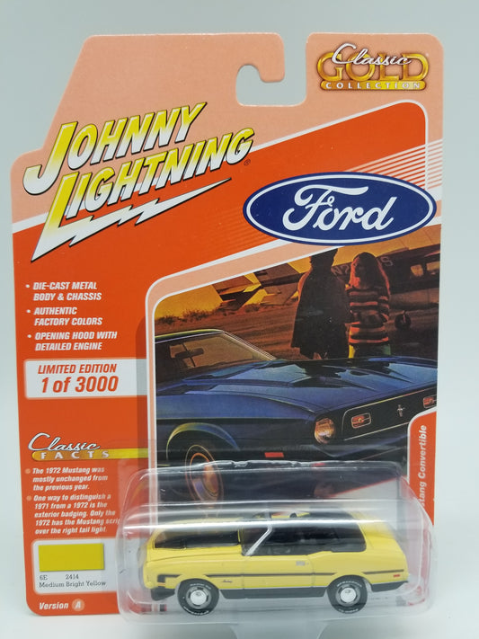 JL 1972 Ford Mustang Convertible - Medium Bright Yellow - Classic Gold