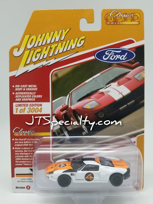JL 2005 Ford GT - White - Classic Gold