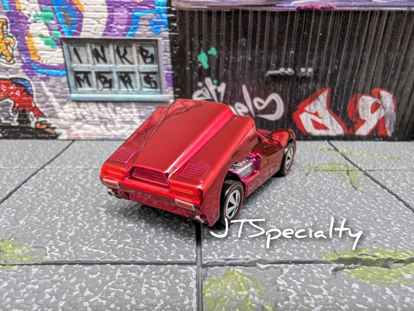 Hot Wheels FORD J-CAR - Chrome RED 80th Anniversary Mattel RLC