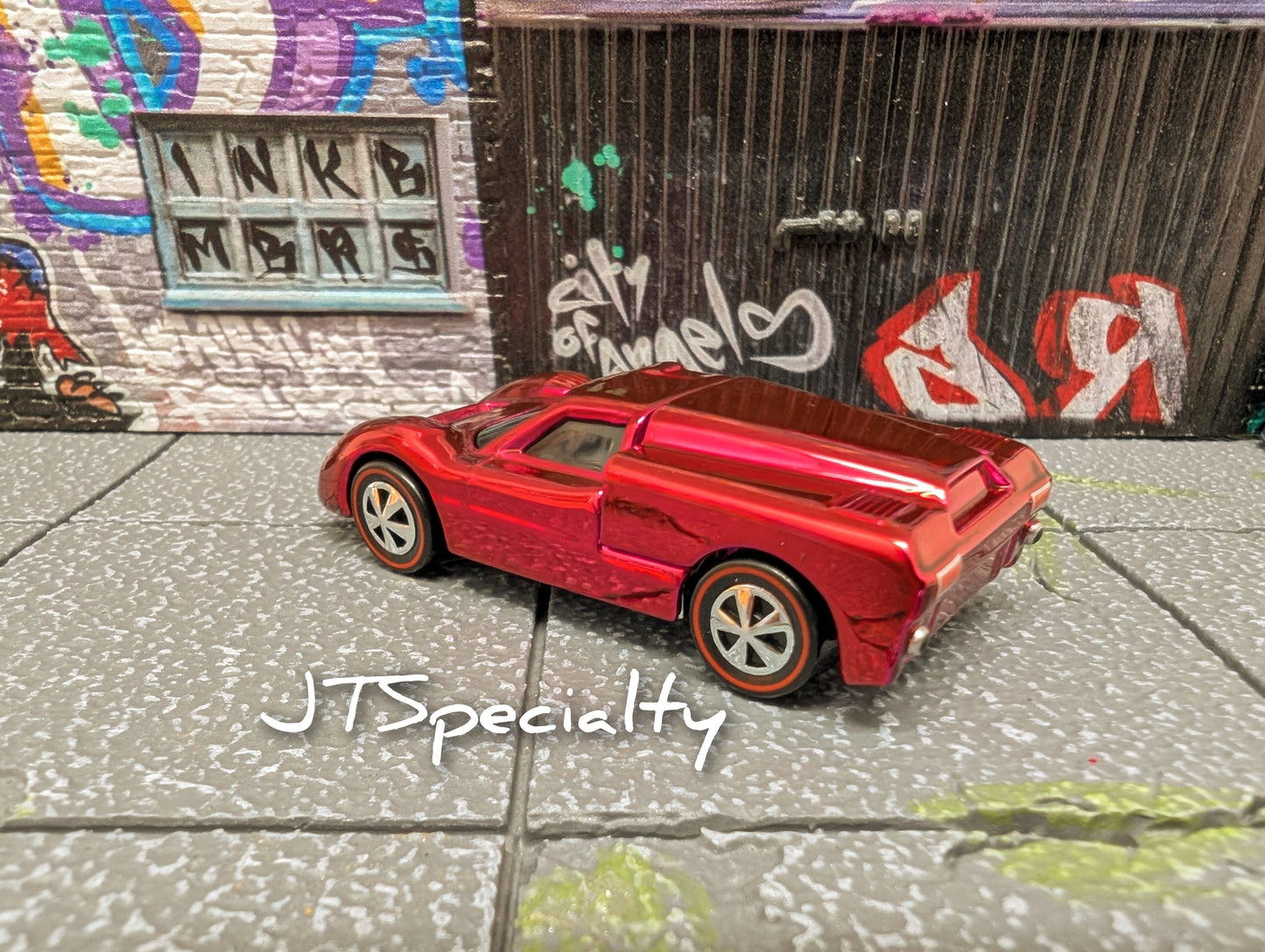 Hot Wheels FORD J-CAR - Chrome RED 80th Anniversary Mattel RLC