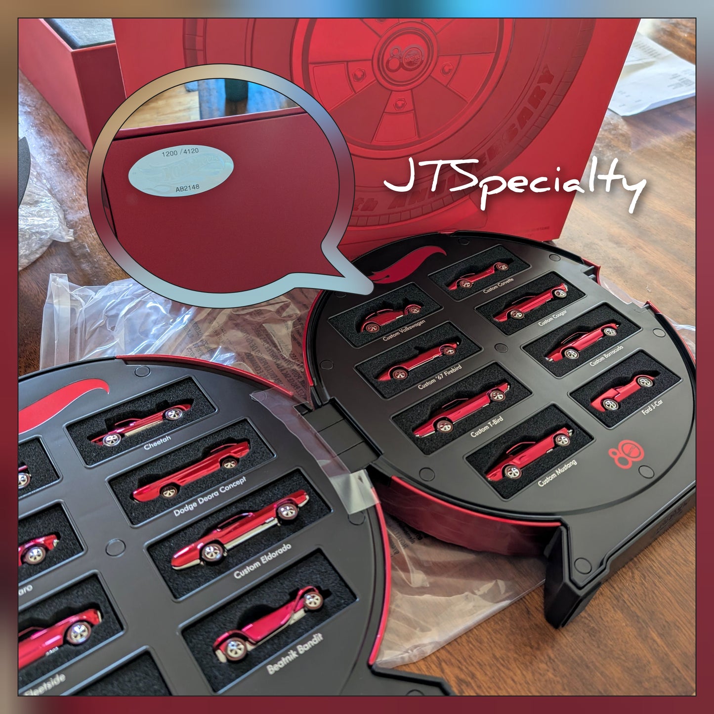 Hot Wheels SILHOUETTE - Chrome RED 80th Anniversary Mattel RLC