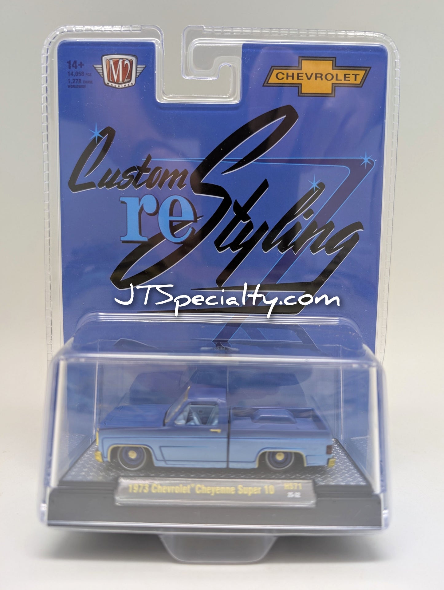 M2 CHASE 1973 Chevrolet Cheyenne BLUE Custom reStyling - HOBBY SPECIAL