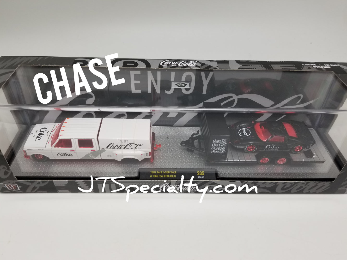 M2 CHASE 1987 Ford F-350 Truck & 1966 GT40 MK2 - Coca-Cola Auto Hauler