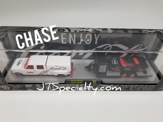 M2 CHASE 1987 Ford F-350 Truck & 1966 GT40 MK2 - Coca-Cola Auto Hauler