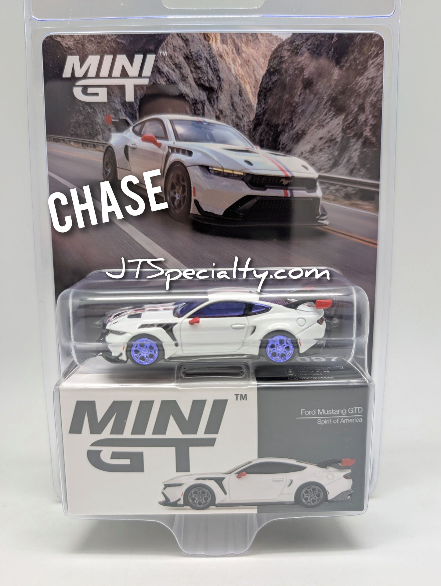 Mini GT CHASE 1097 Ford Mustang GTD - Spirit of America