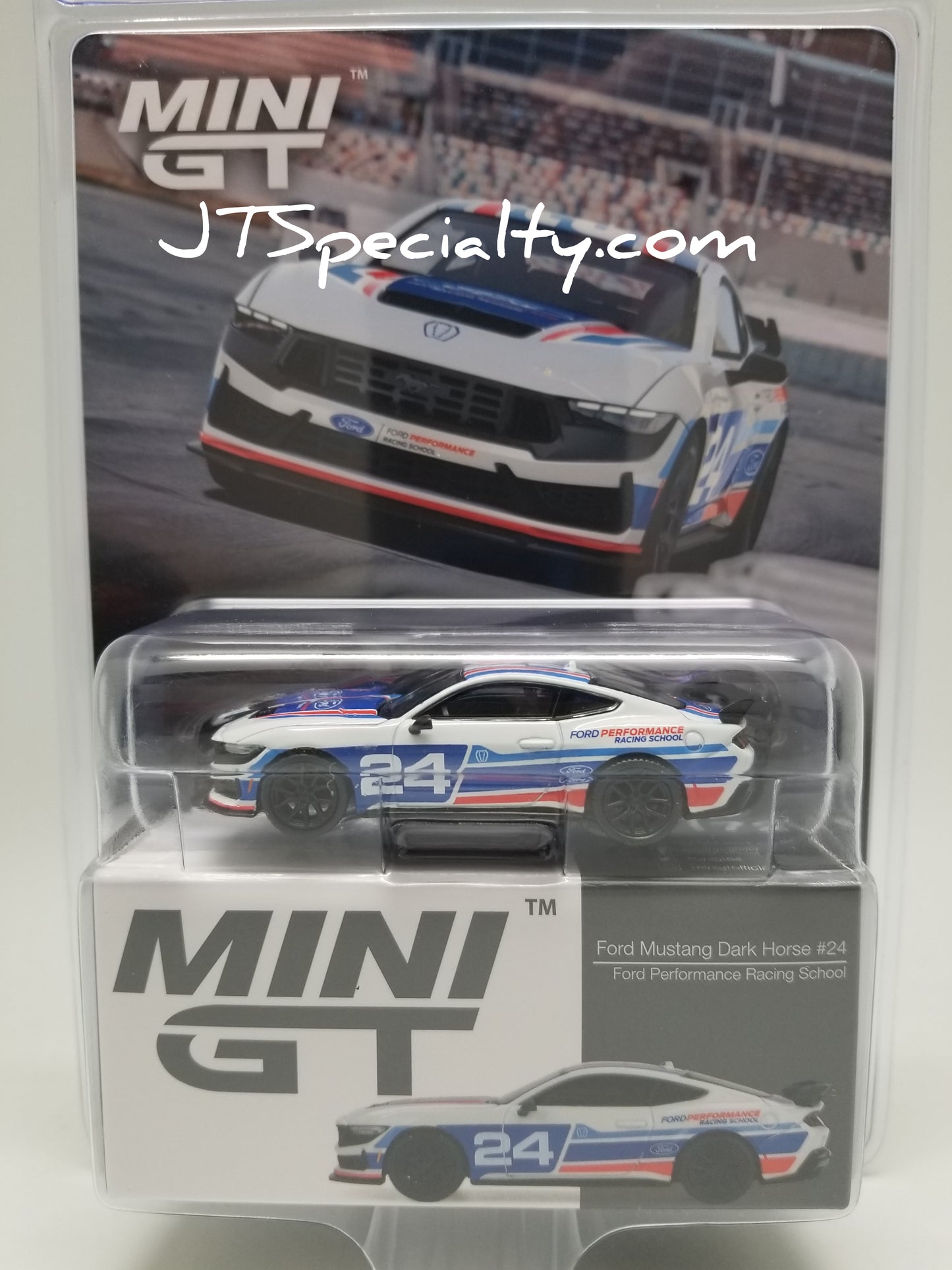 Mini GT 1172 - Ford Mustang Dark Horse #24 - Ford Racing School