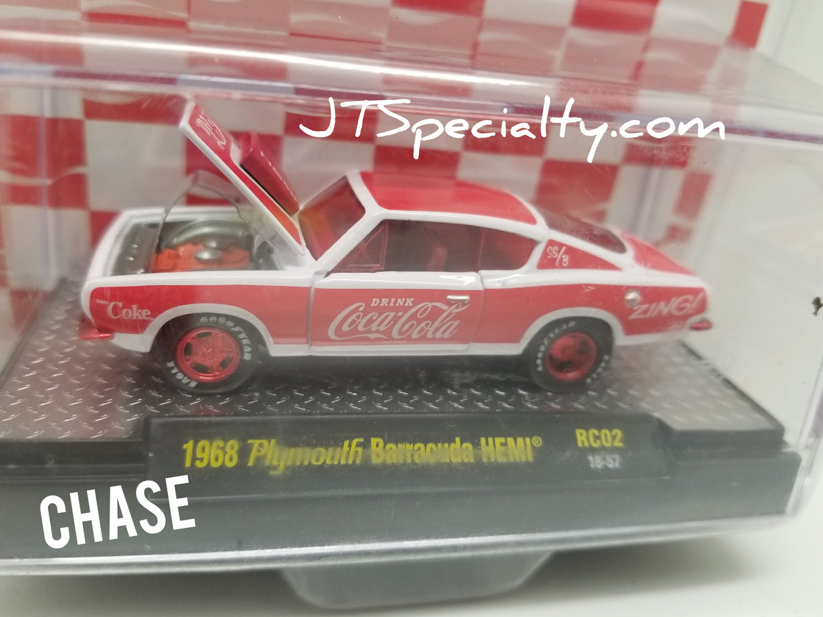 M2 CHASE RC02 1968 Plymouth Barracuda HEMI - Coca-Cola / Coke