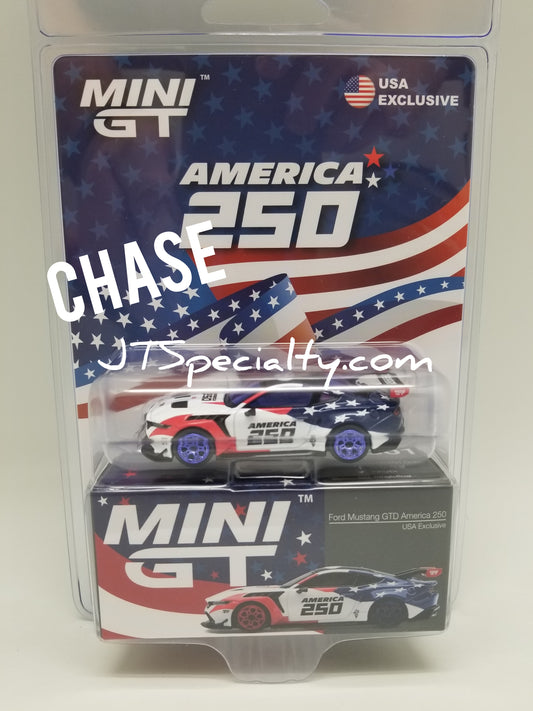 Mini GT CHASE 1301 - Ford Mustang GTD America 250th - USA Exclusive