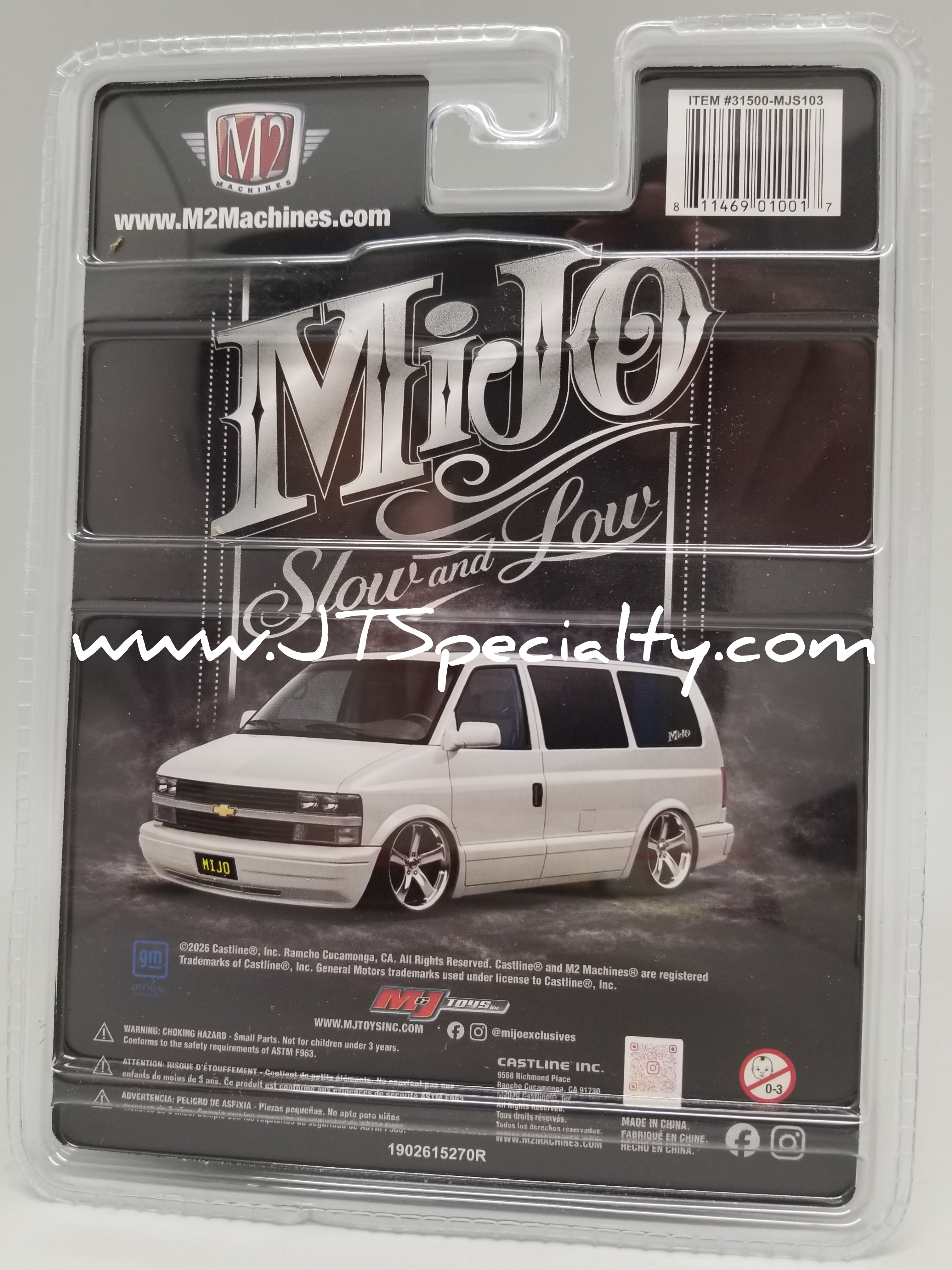 M2 CHASE 1995 Chevrolet Astro Van - Slow & Low - WHITE - MiJo