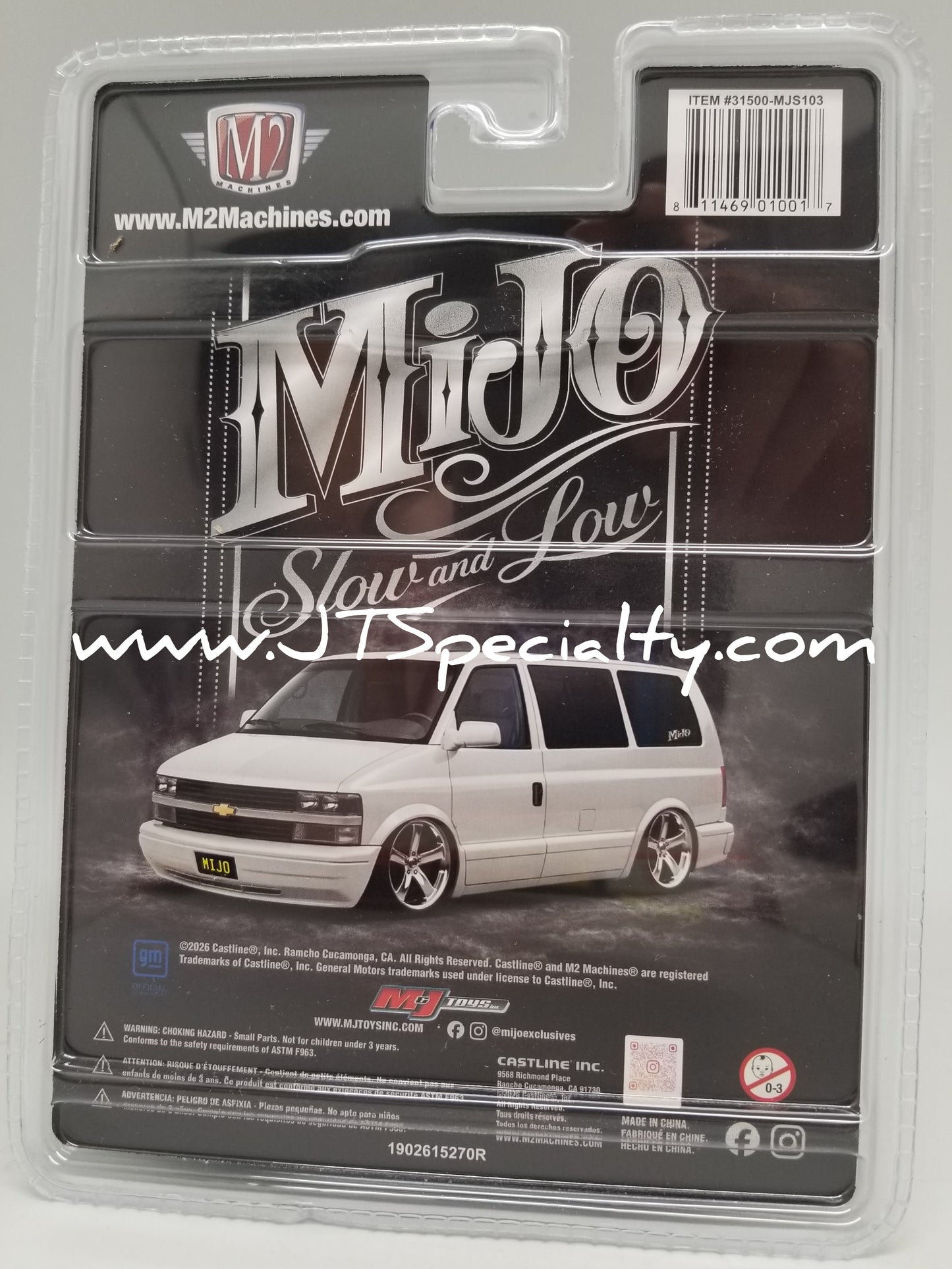 M2 CHASE 1995 Chevrolet Astro Van - Slow & Low - WHITE - MiJo