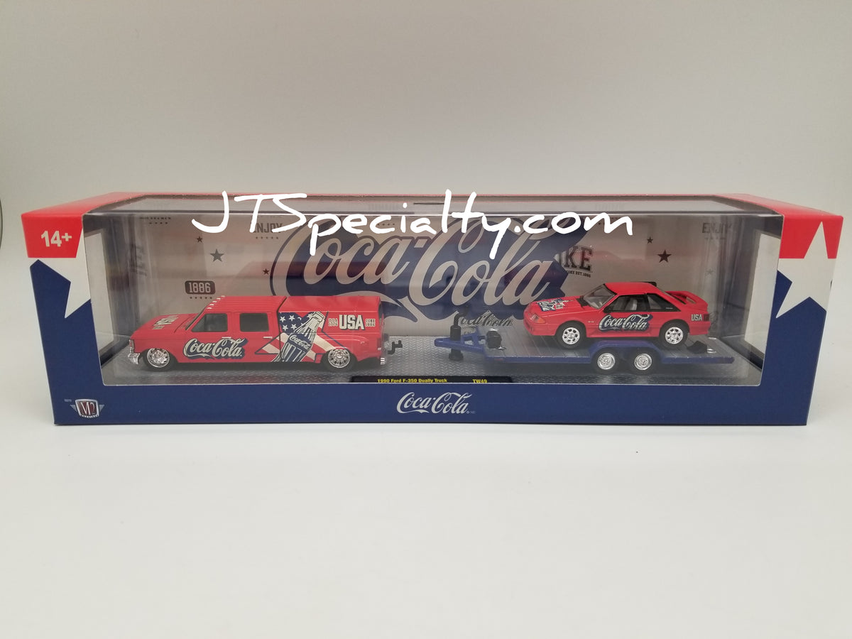 M2 1990 Ford F-350 Dually Truck & 1988 Mustang GT - Coca~Cola Auto Hauler